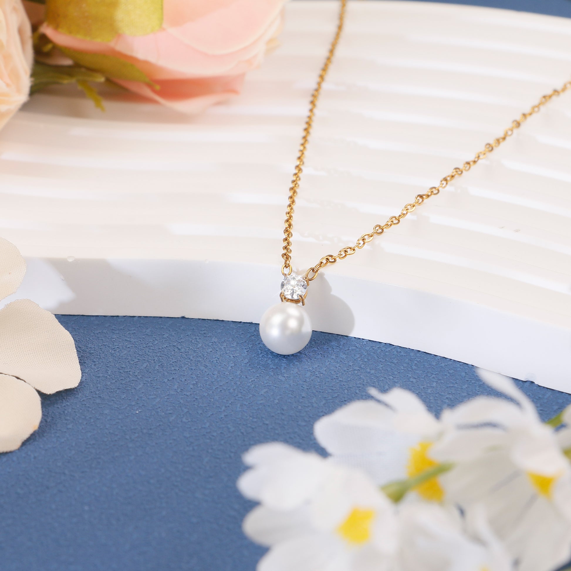 Single Pearl Necklace for Mother in Law