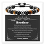 Strength & Love Stone Bracelet with message card for Brother