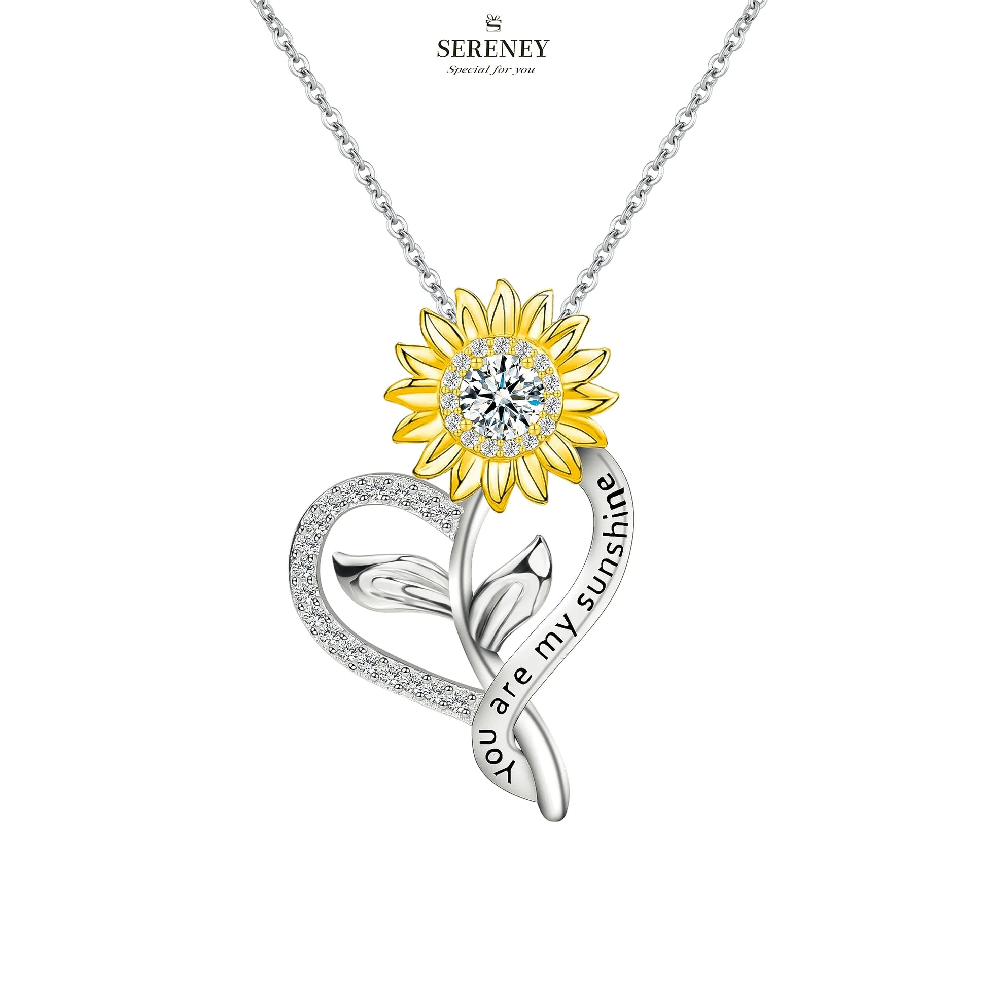 Sunflower Heart Necklace