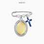 Sapphire blue memorial bouquet charm by Sereney
