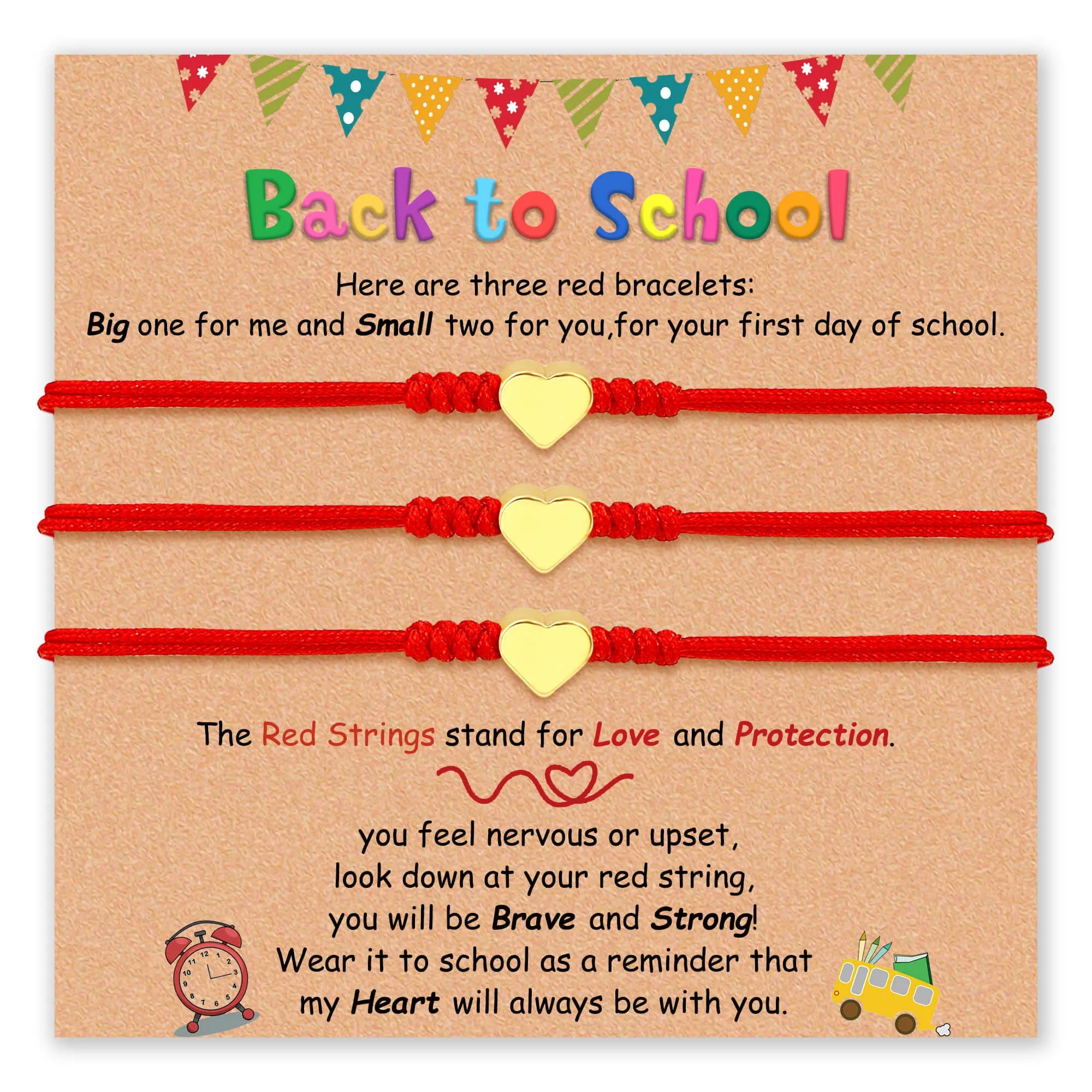 The "Brave Heart"  Back to School Bracelet Set