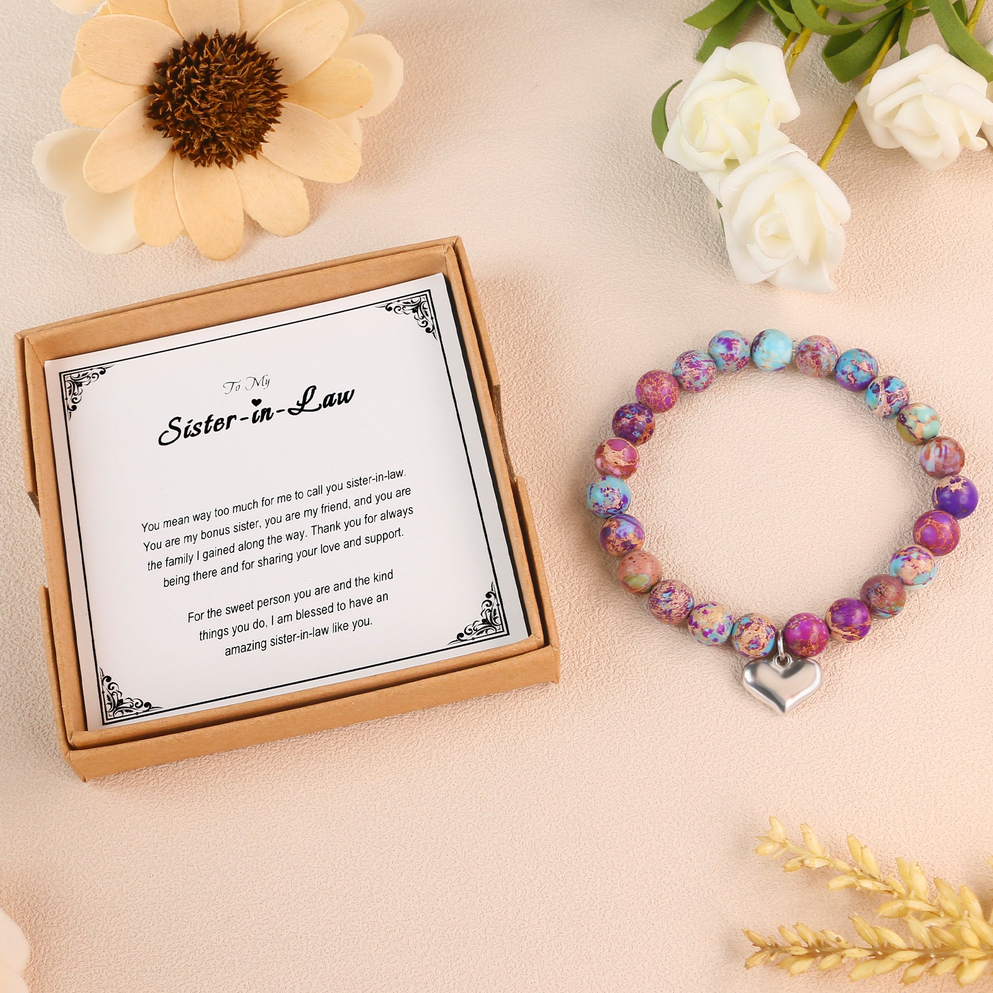 Purple Zebra Sister-in-Law Bracelet