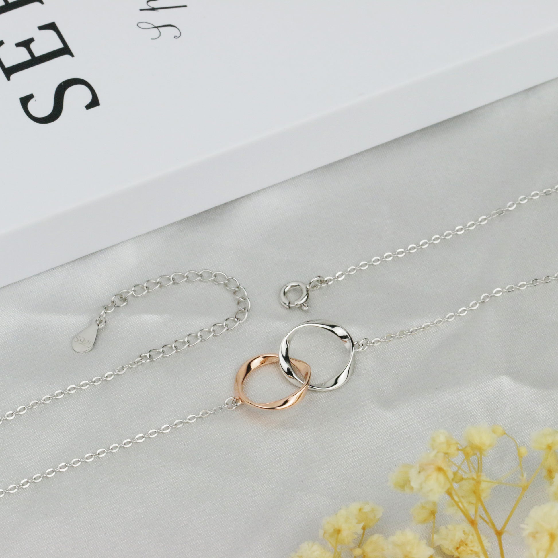 Sterling Silver Mother Daughter Necklace