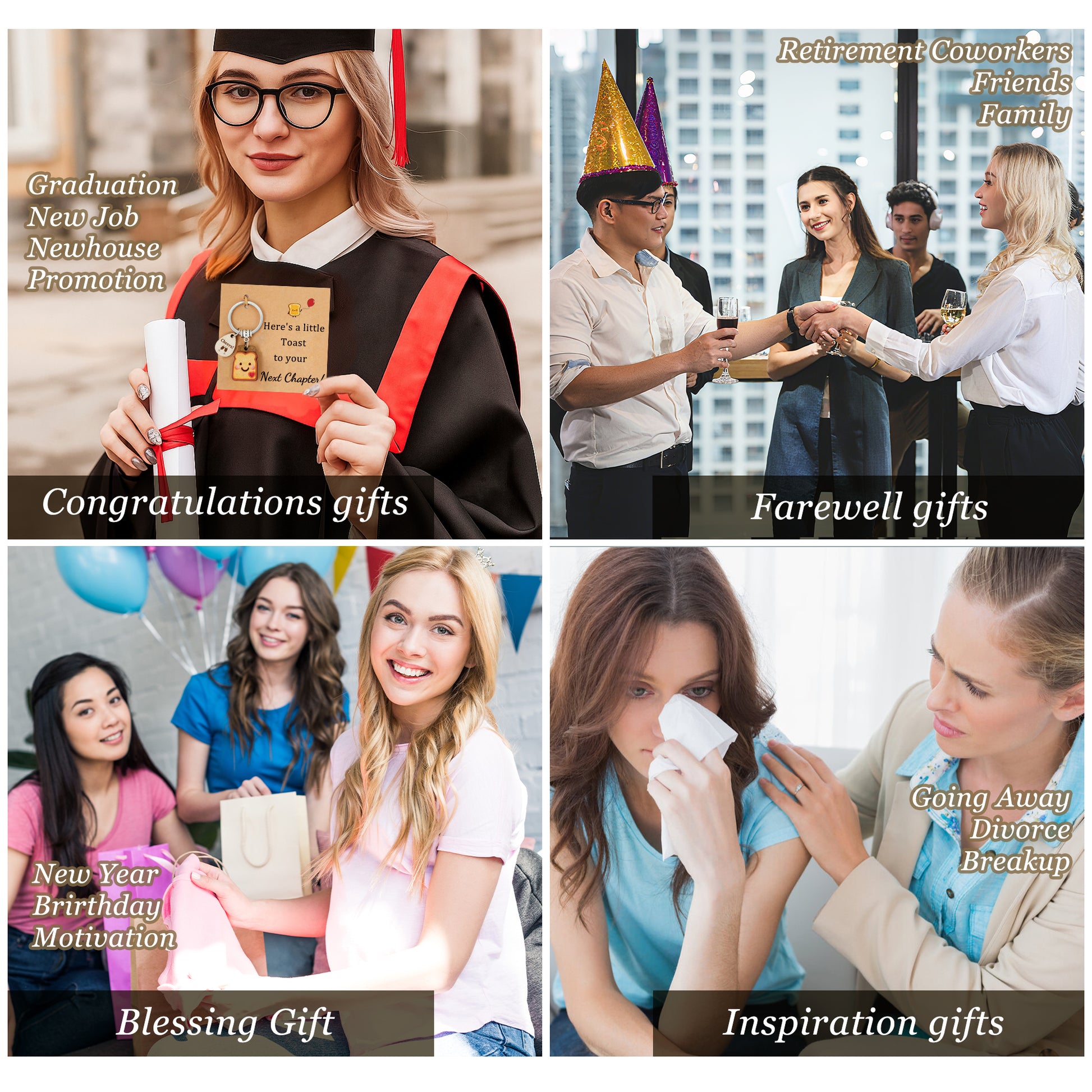 Toast Keychain as Coworker Gifts for Women