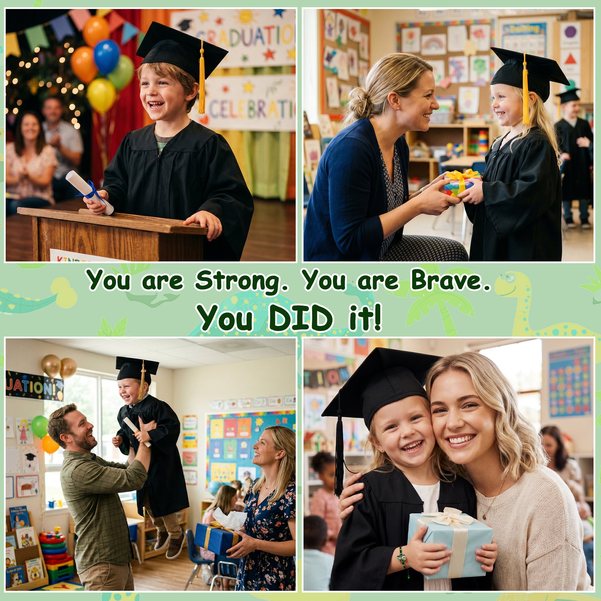Dinosaur Kindergarten Graduation Bracelet