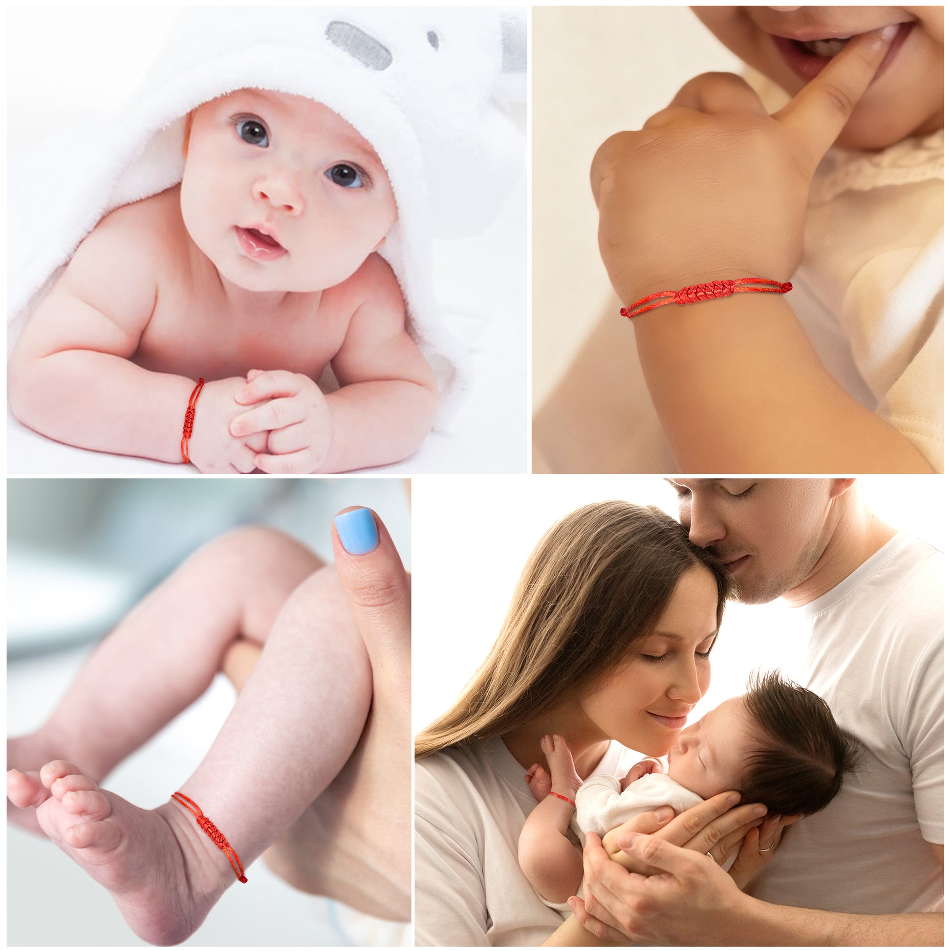 7 Knot Red String Bracelet
