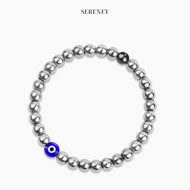 Evil Eye Azabache Protection Bracelet with blue and black beads