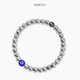Evil Eye Azabache Protection Bracelet with blue and black beads