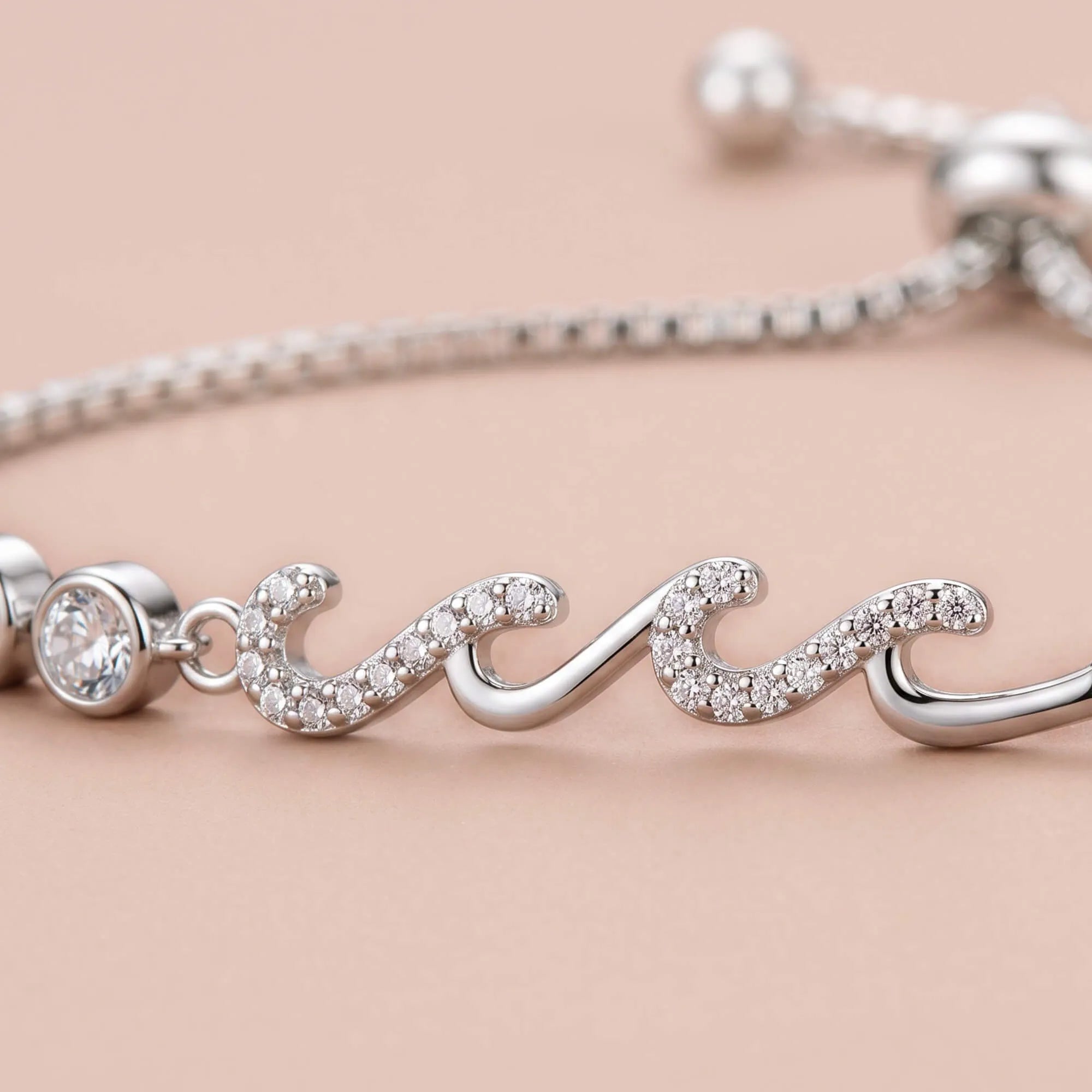 Silver Birthday Bracelet for Mom