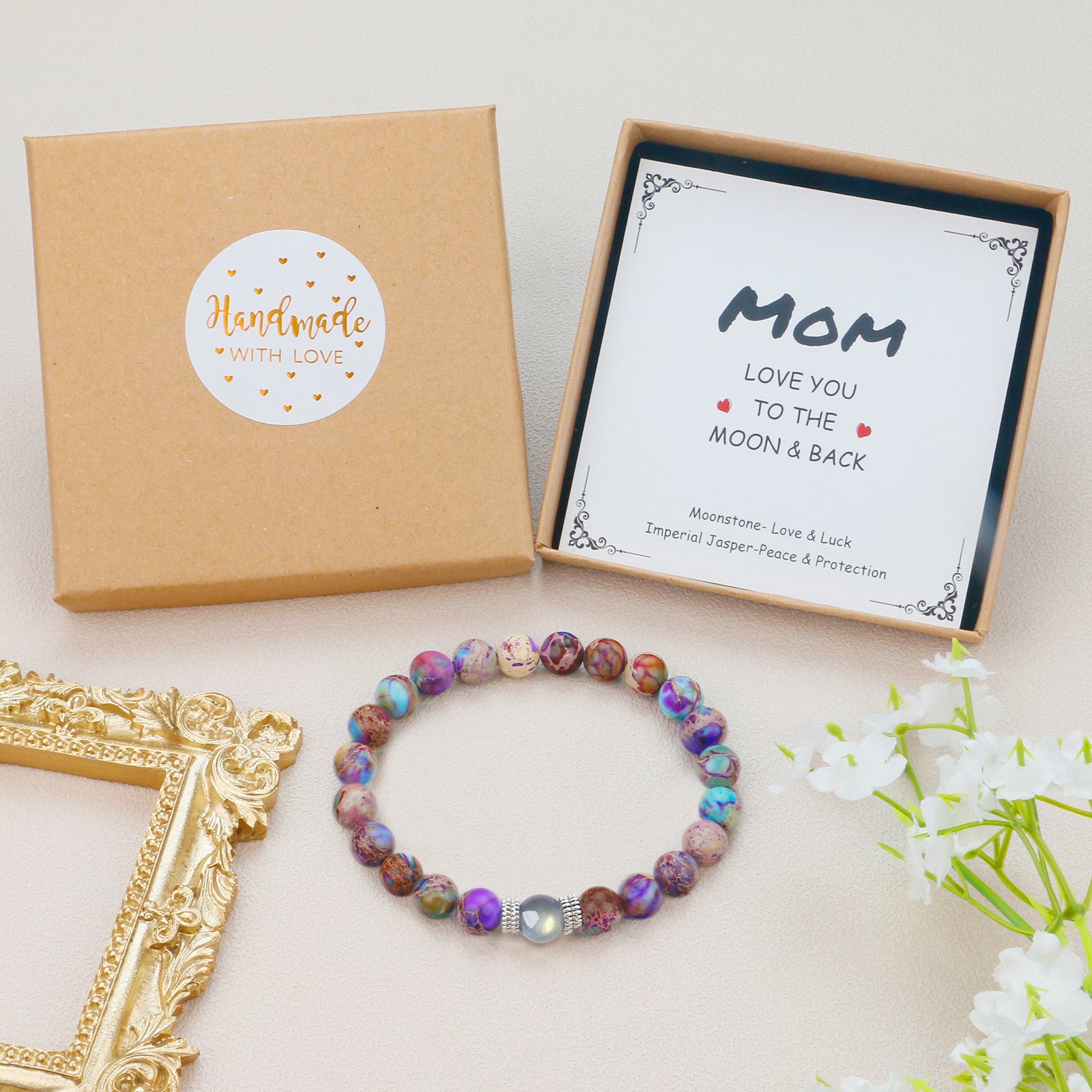 Purple Zebra Mom Bracelet