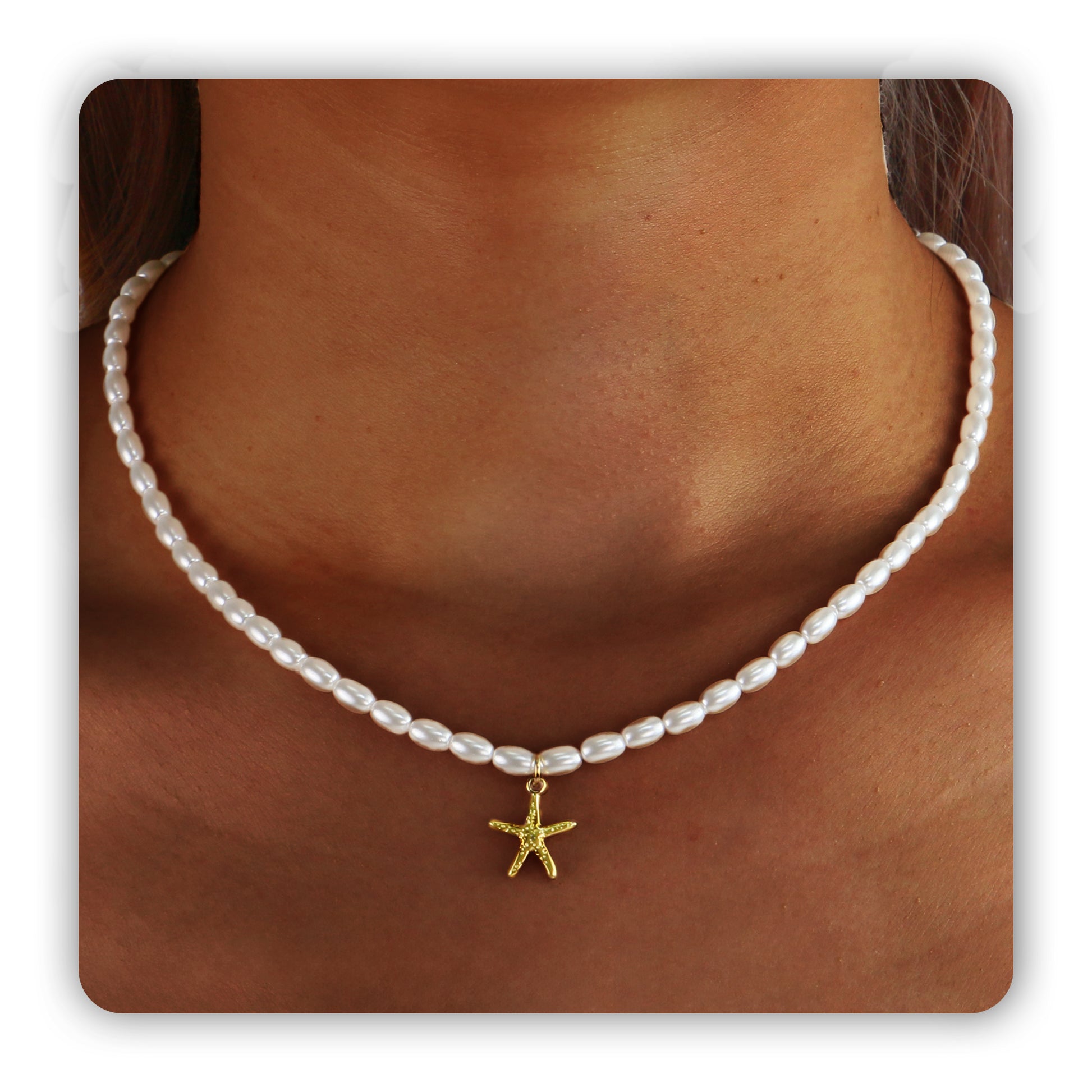 Starfish Pearl Necklace