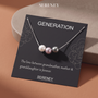 Three generation pearl necklace with gift card