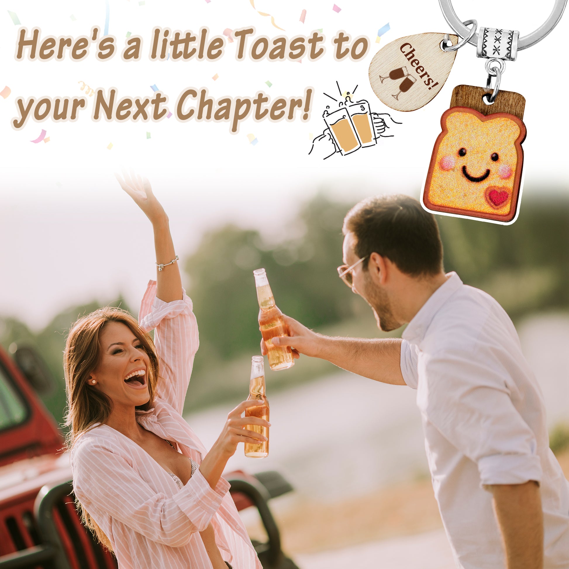 Toast Keychain as Coworker Gifts for Women