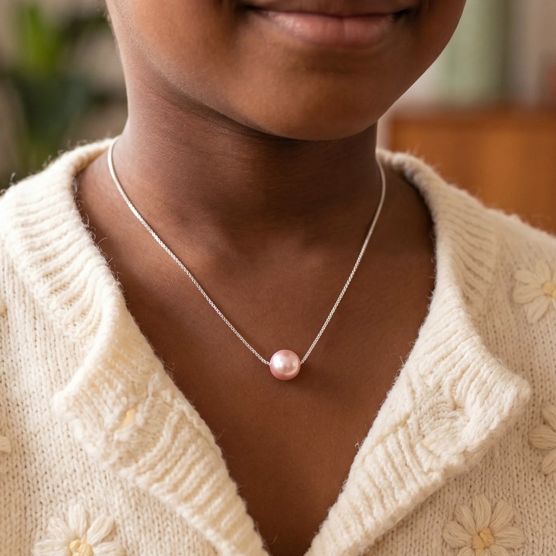 You Are Precious Pearl Birthday Necklace
