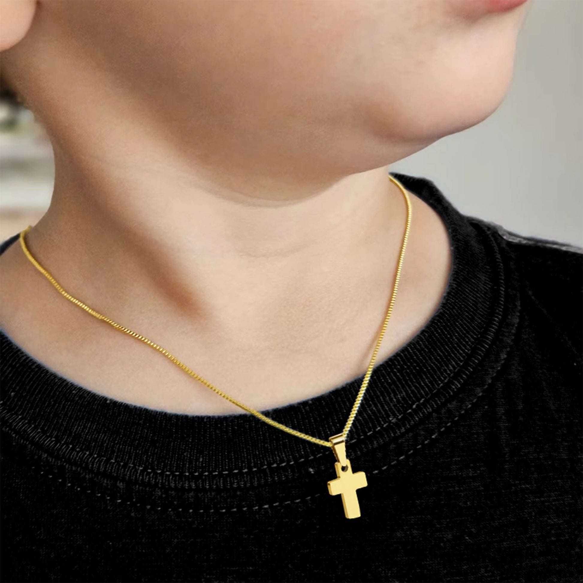 Little Boy Blessing Cross Necklace