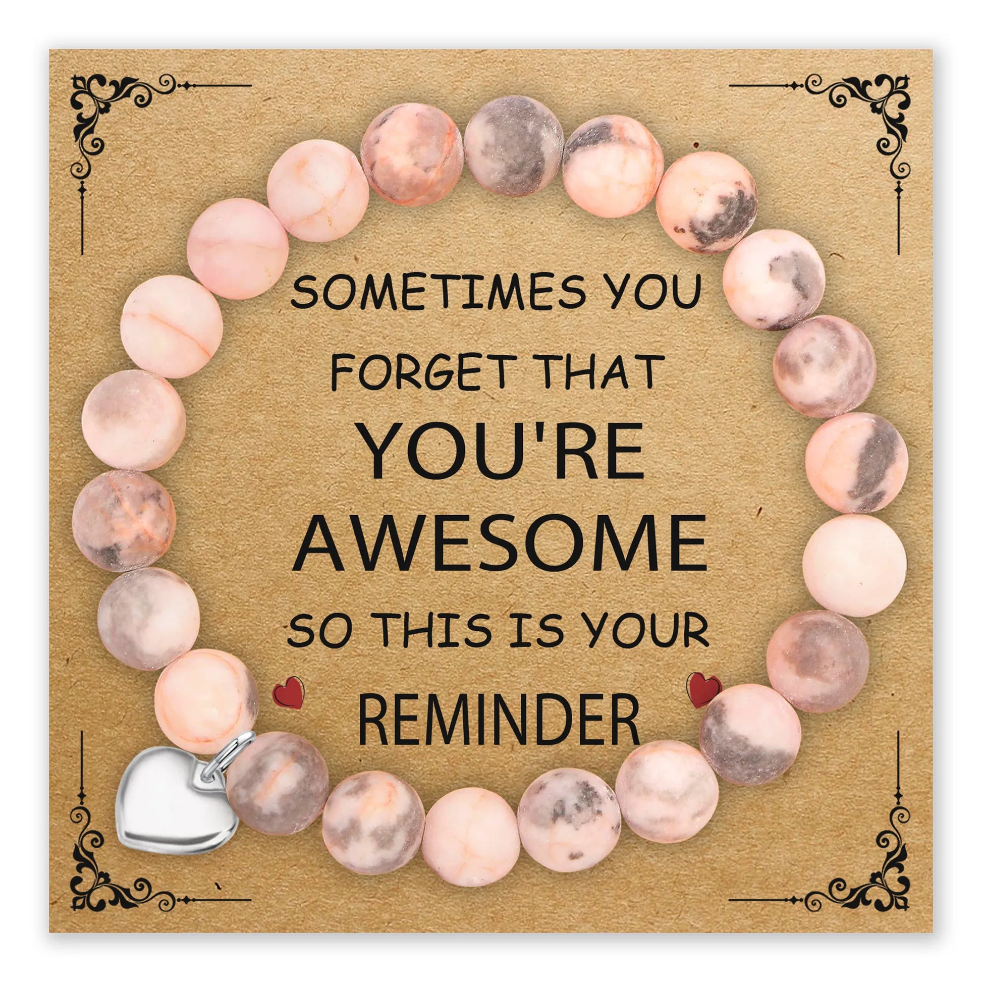 Awesome Reminder Pink Stone Bracelet