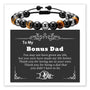 Strength & Love Stone Bracelet with message card for Bonus Dad