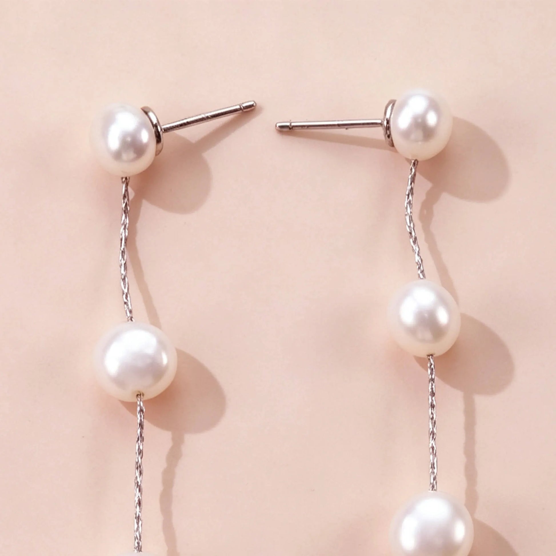 Sterling Silver  Pearl Drop Earrings