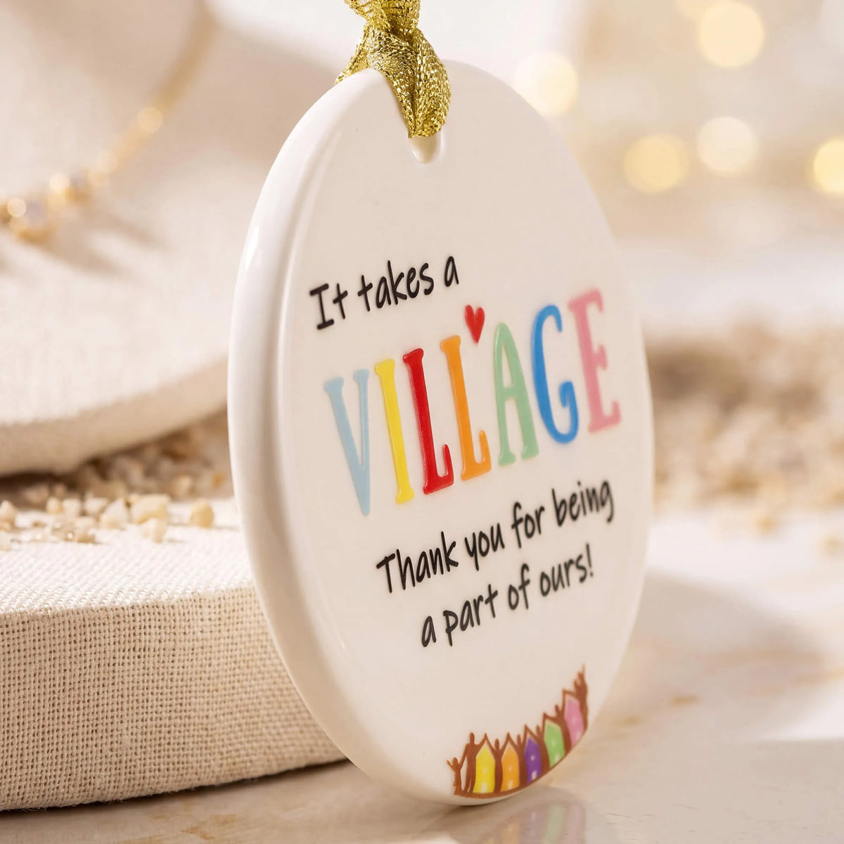 "It Takes a Village" Ceramic Ornament