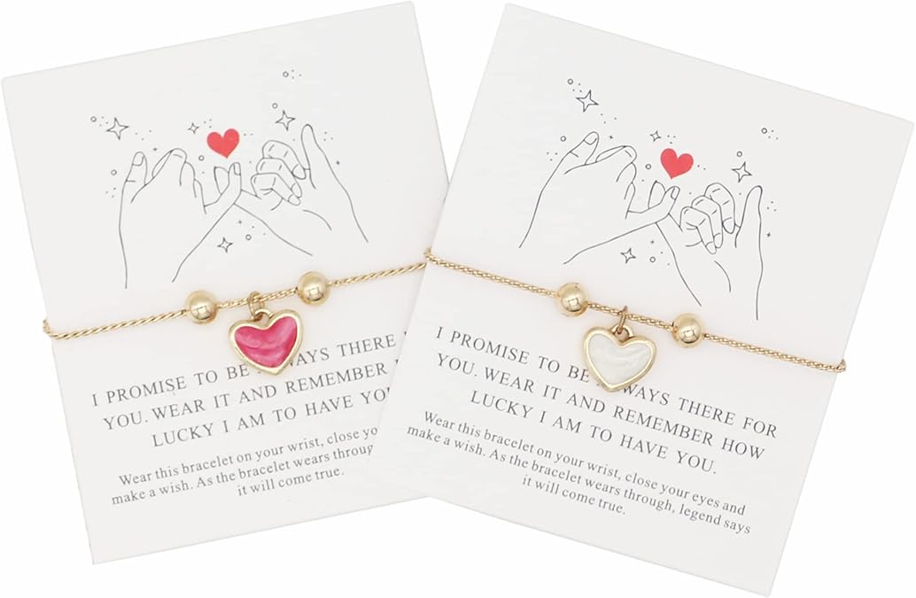 Best Friendship Bracelets for 2/3 Sisters Bracelets, Best Friend Christmas Gifts for Women 14K Gold Adjustable Besties Matching Bracelet, Friends Jewelry Stocking Stuffer for Women Girl