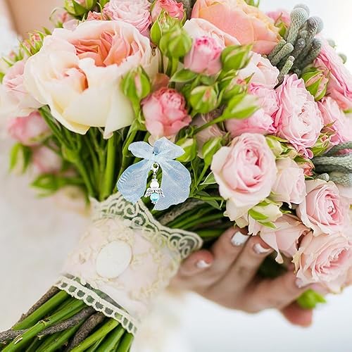 Bouquet with angel charm attached