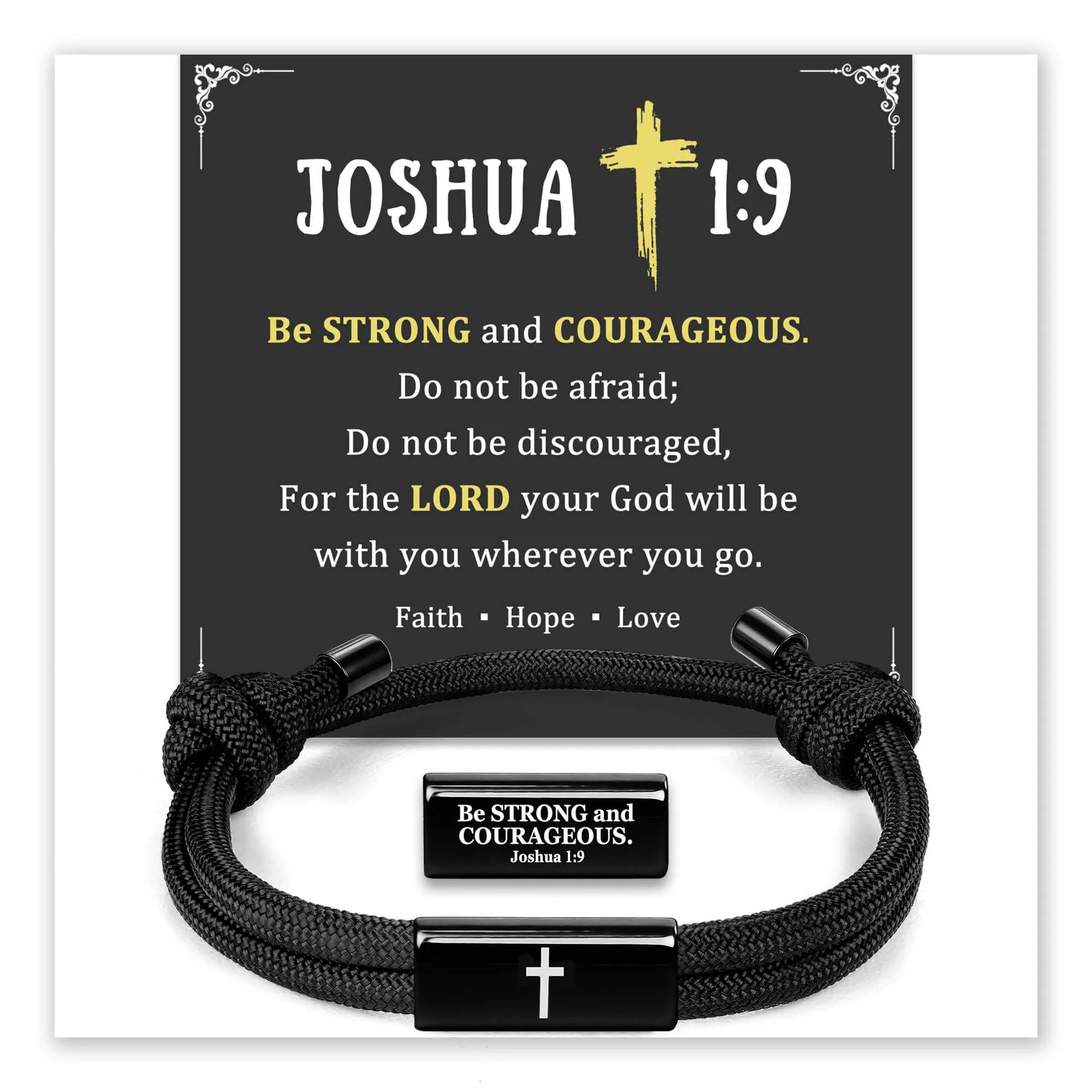 Faith Cross Birthday Bracelet for Boys