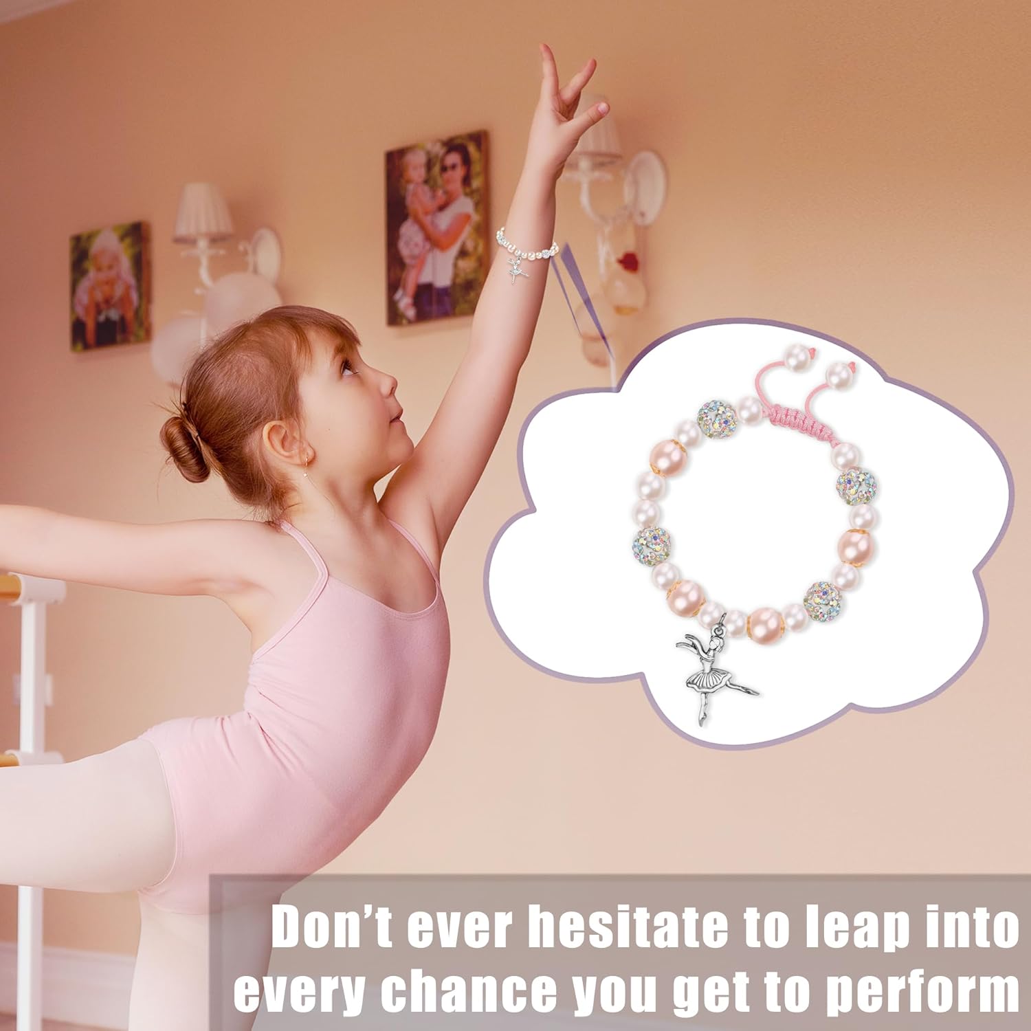 Dance Bracelets as Dancer Gifts for Girls, Adorable Birthday Gifts for Dancers as Girls Dance Stuff, Sparkly Dance Accessories as First Dance Recital Gifts for Girls Daughter Nephews from Sereney