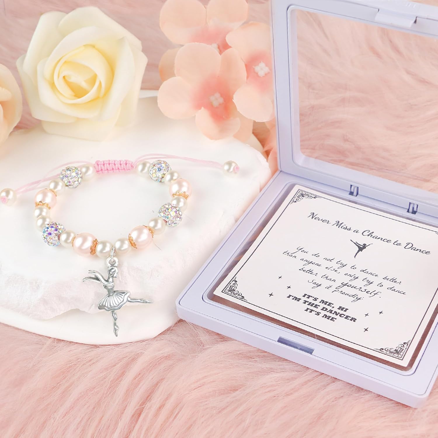 Dance Bracelets as Dancer Gifts for Girls, Adorable Birthday Gifts for Dancers as Girls Dance Stuff, Sparkly Dance Accessories as First Dance Recital Gifts for Girls Daughter Nephews from Sereney