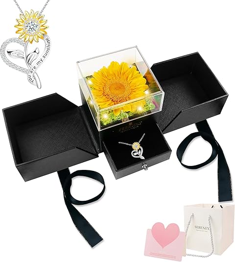 Sunflower Heart Necklace