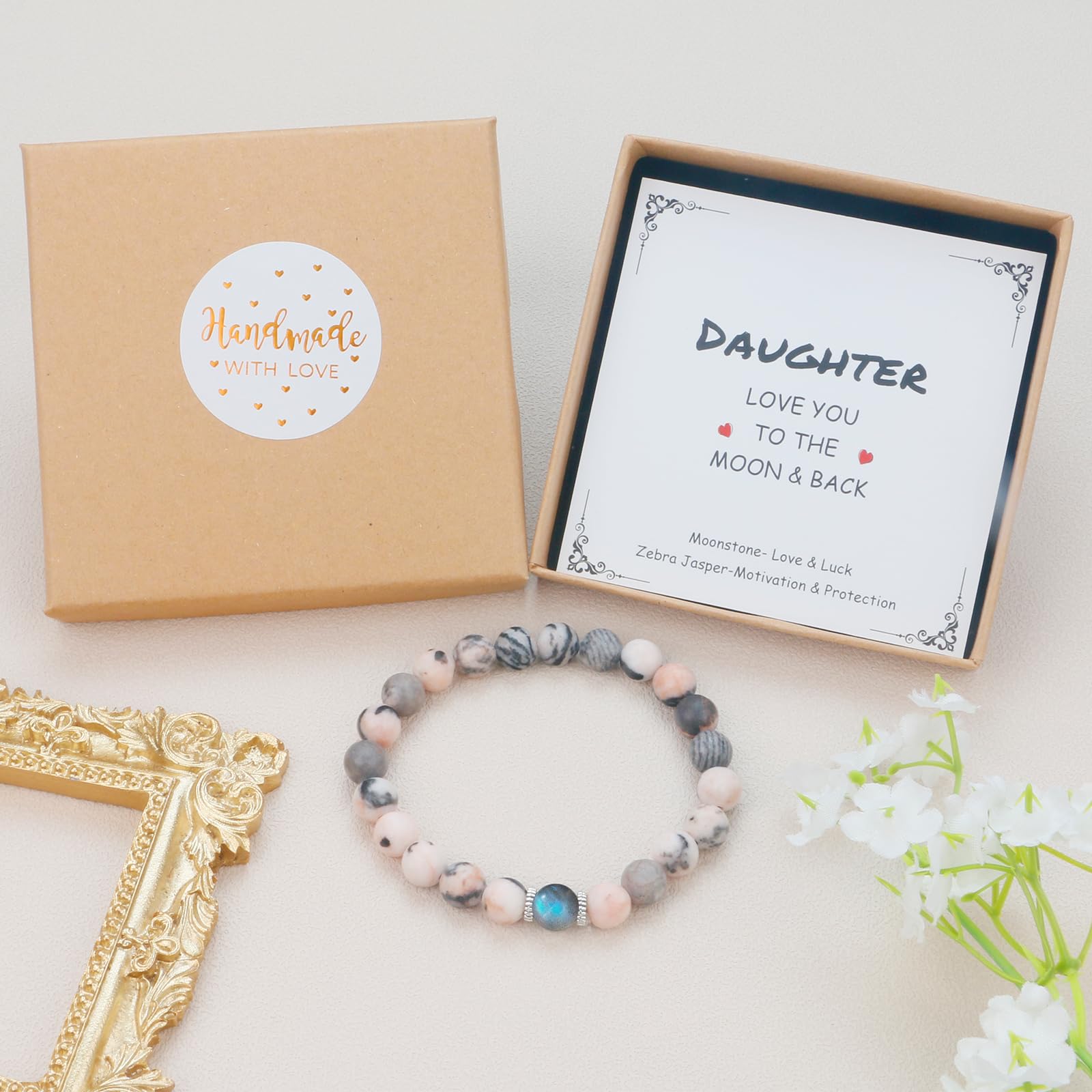Pulseras para hijas de mamá como regalos para el día de la madre para hijas, pulseras para mi hija como regalos de graduación para niñas de papá, joyas para hijas como regalos de cumpleaños de Sereney
