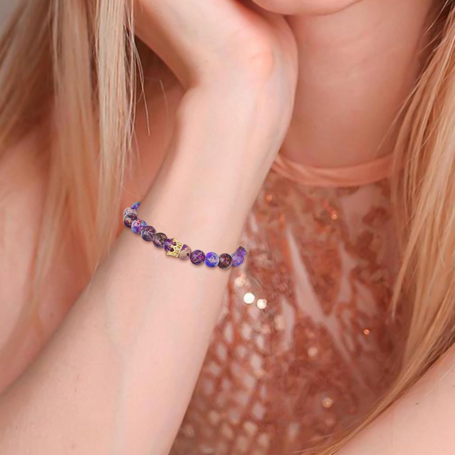Sereney Best Friend Birthday Gifts for Women as Bestie Gift for Best Friend, Golden Crown Bestie Birthday Gifts for Her as Bestie Bracelet Friendship Gifts Best Friend Bracelets