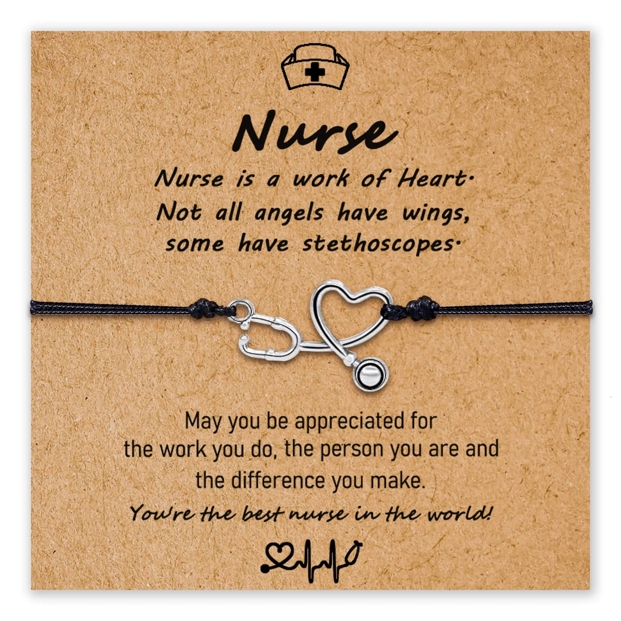 Heart Stethoscope Nurse Bracelet