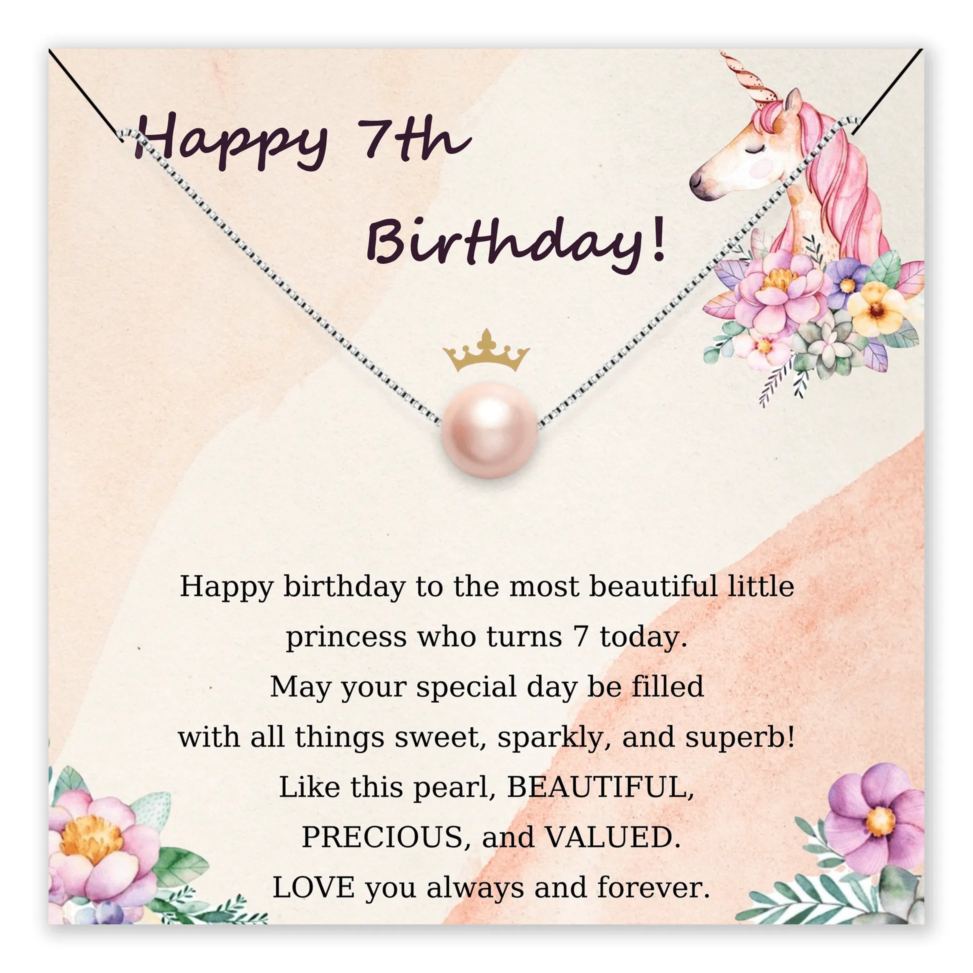 You Are Precious Pearl Birthday Necklace