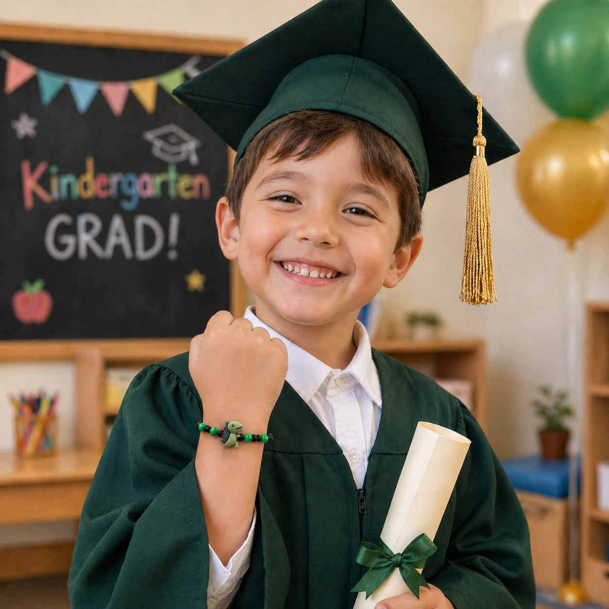 Dinosaur Kindergarten Graduation Bracelet