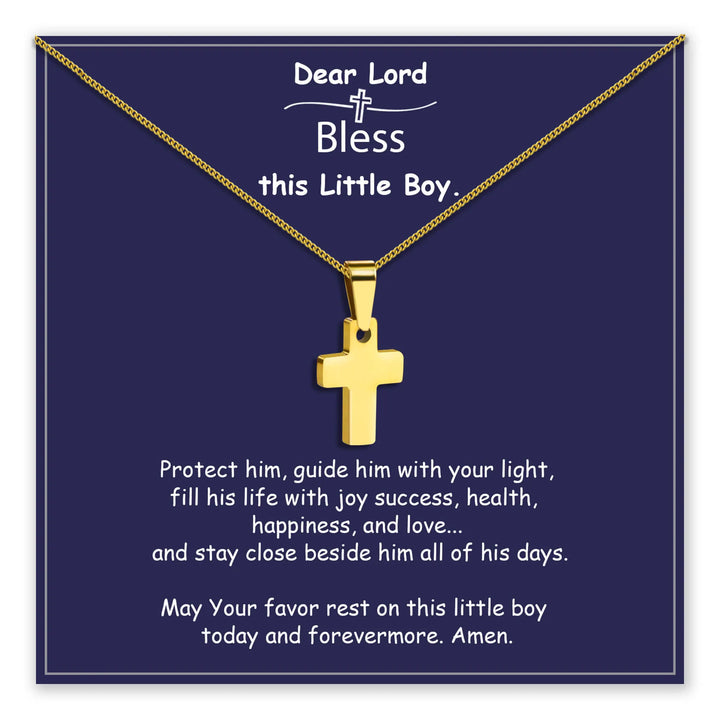 Blessing cross necklace with prayer card