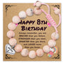 Magical Zebra Jasper Birthday Bracelet with heart pendant for 8th birthday