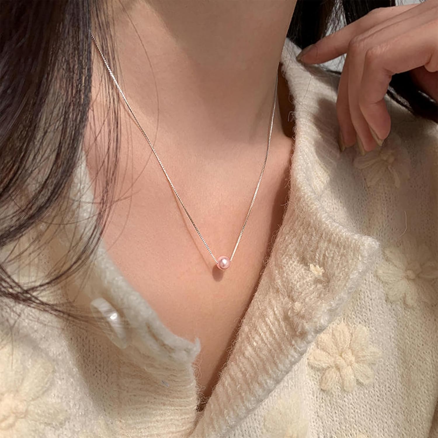 Sereney 7/9/10/13/16/18/21/30/40/50/60/th Birthday Gifts for Girl Sterling Silver Pink Pearl Necklace as Gifts for 17/9/1013/16/18/21/30/40/50/60Year Old, Adjustable Length 7/9/10/13/16/18/21/30/40/50/60/ Birthday Ideas for Teens Trendy 2025