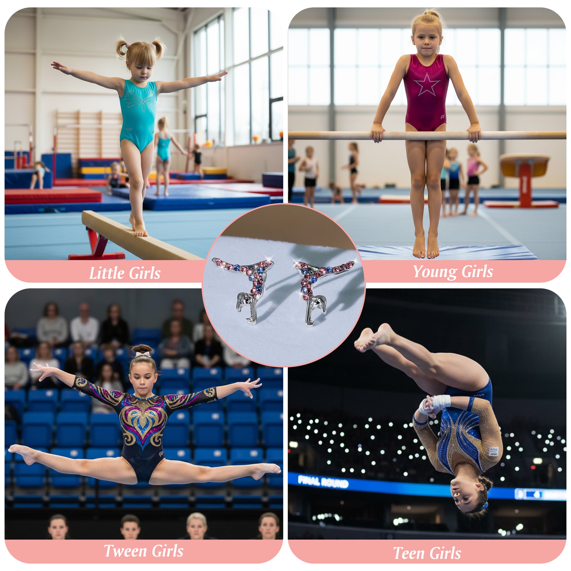 Gymnastics Earrings for Girls
