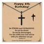 Birthday card with cross necklace for 8th birthday