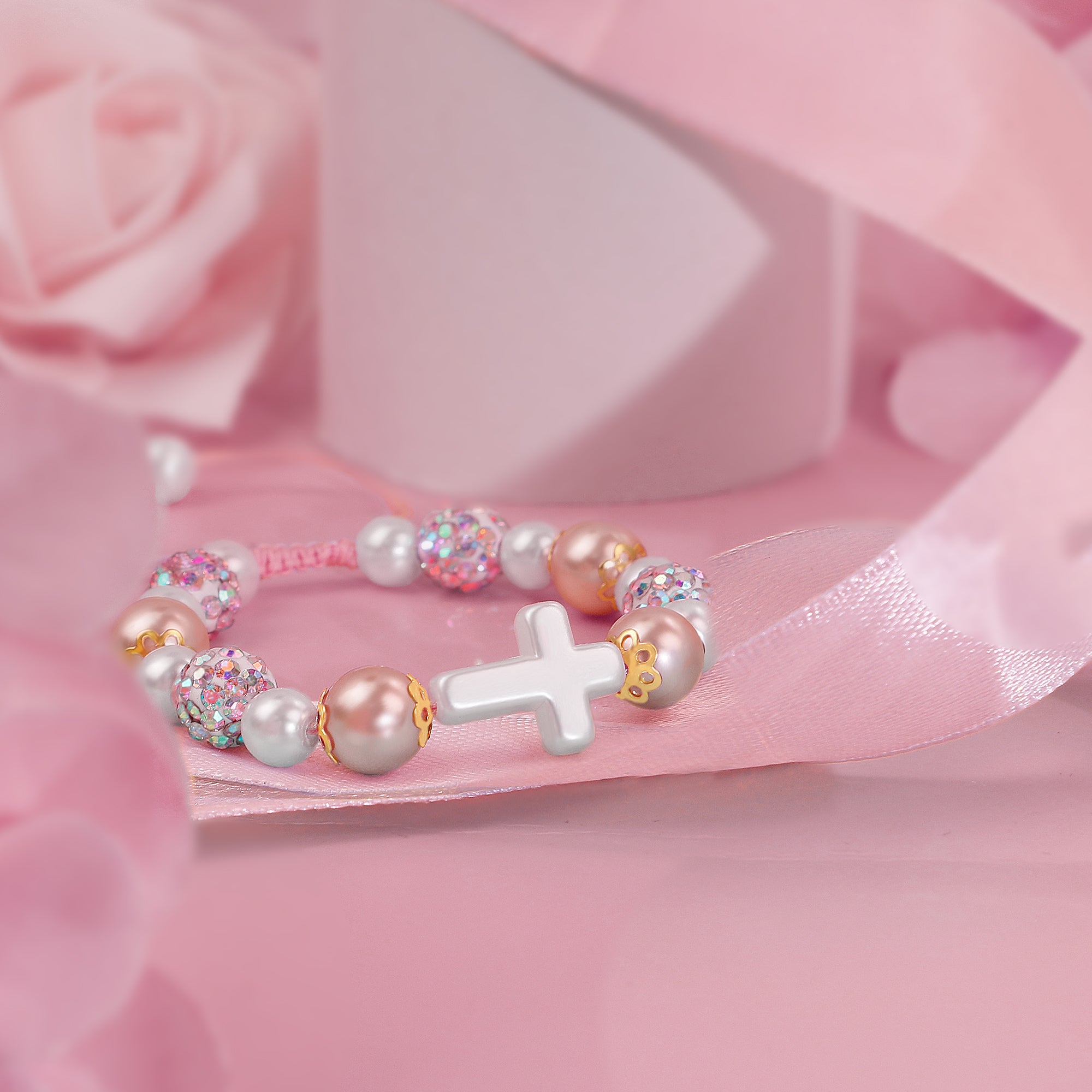 Cross Pearl Bracelet