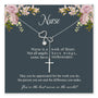 Heart Stethoscope Cross Necklace with message card