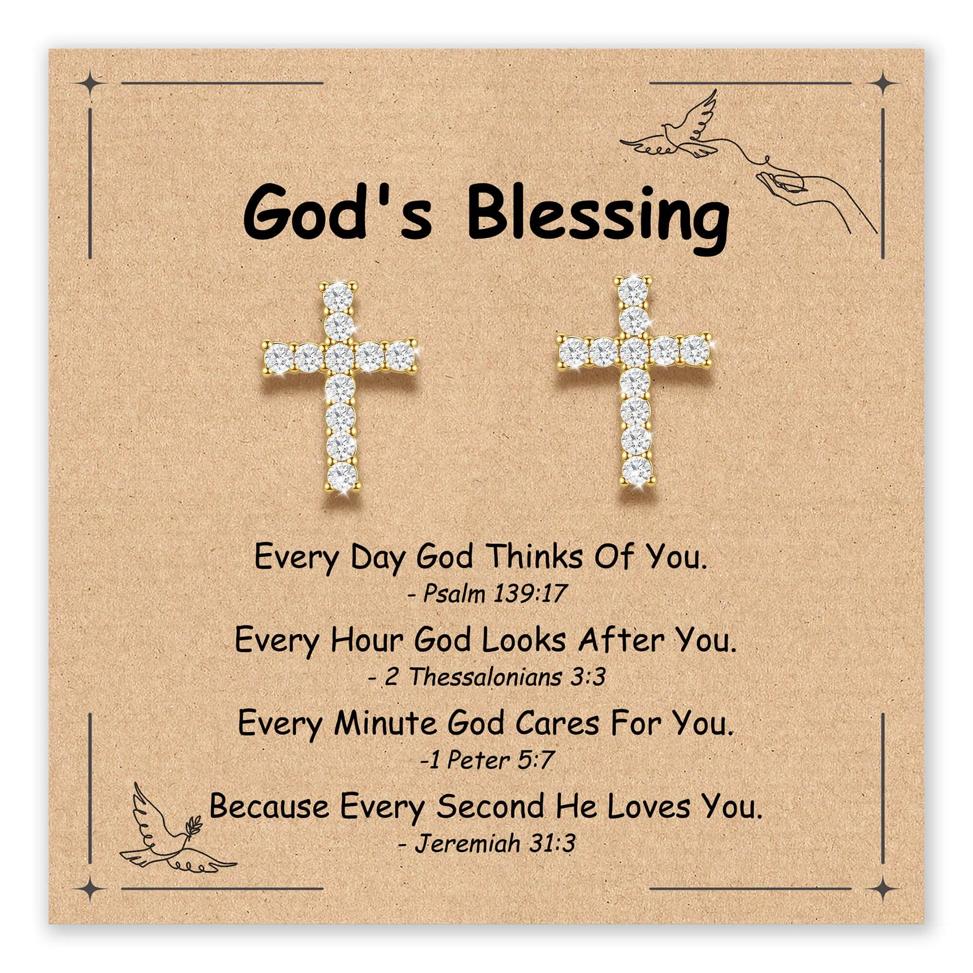 Cross Stud Earrings