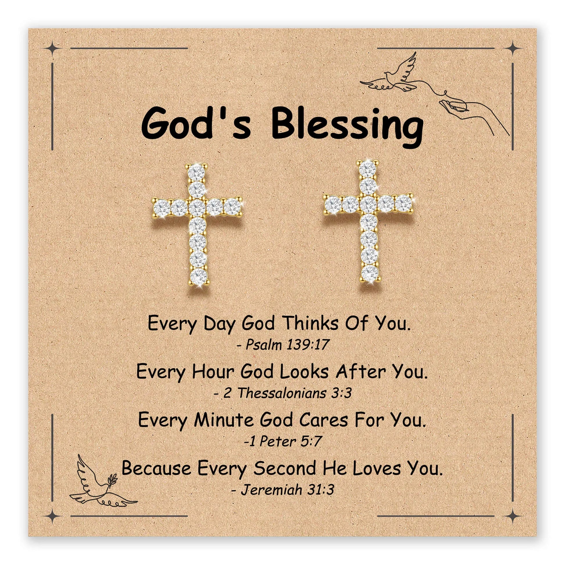 Cross Stud Earrings