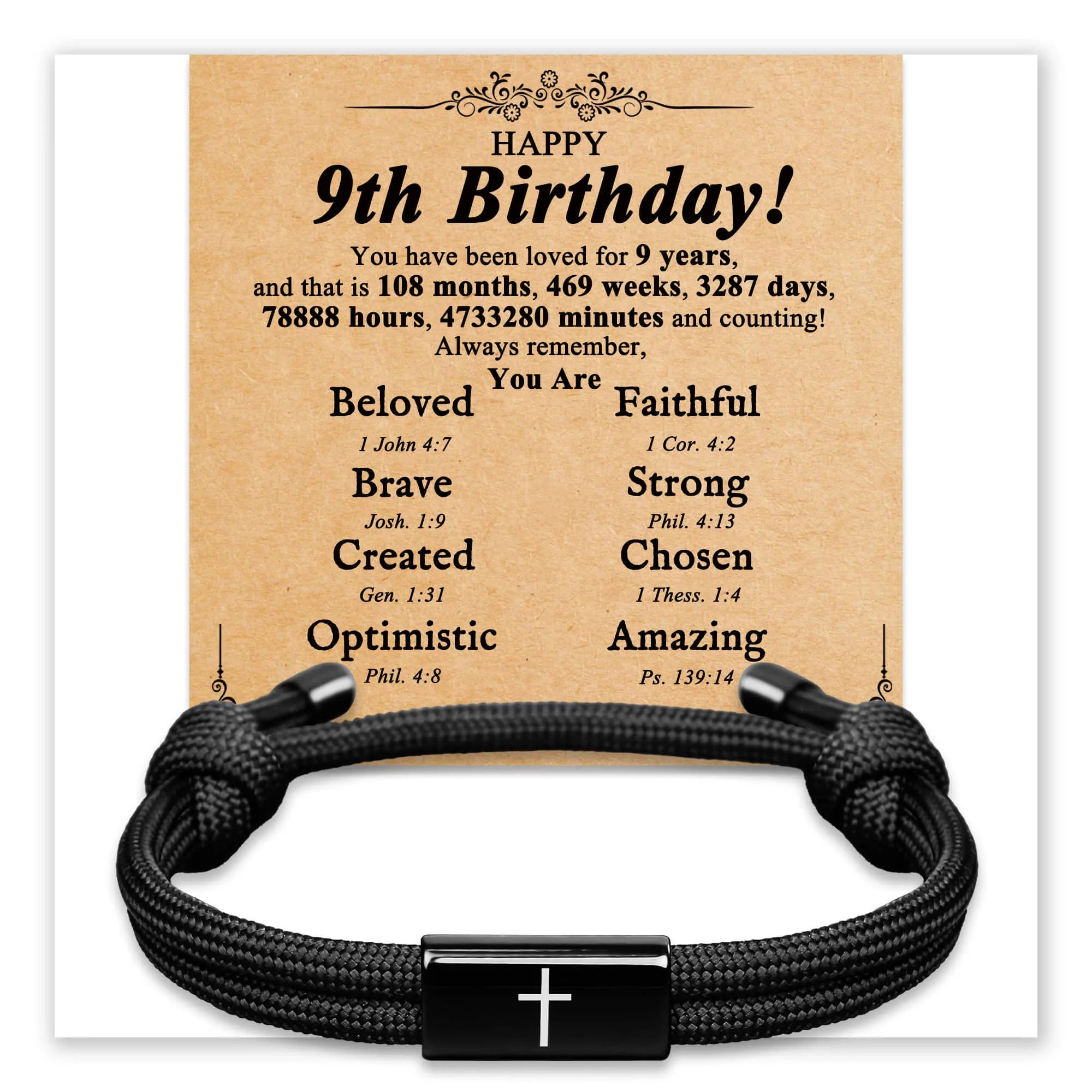 Faith Cross Birthday Bracelet for Boys
