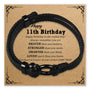 Braver Stronger Birthday Bracelet with message card for 11th birthday