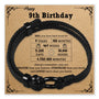 Braver Stronger Birthday Bracelet with message card for 9th birthday