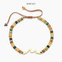 Ocean Wave Birthday Bracelet with gold accents and colorful beads