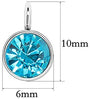 Round birthstone charm dimensions 10 millimeters by 6 millimeters