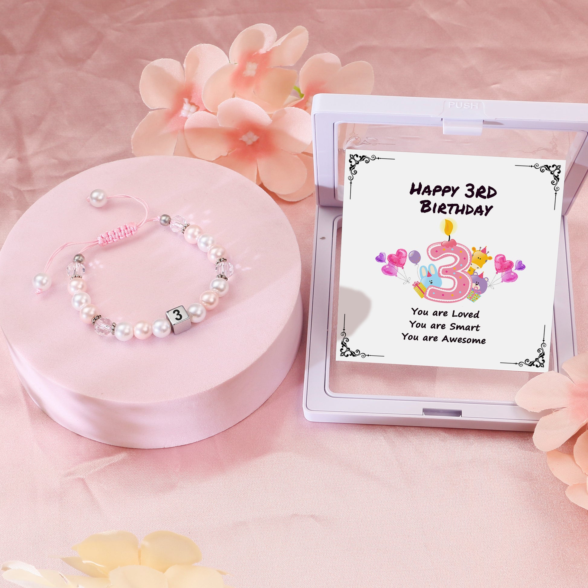 Happy 3rd Birthday Bracelet