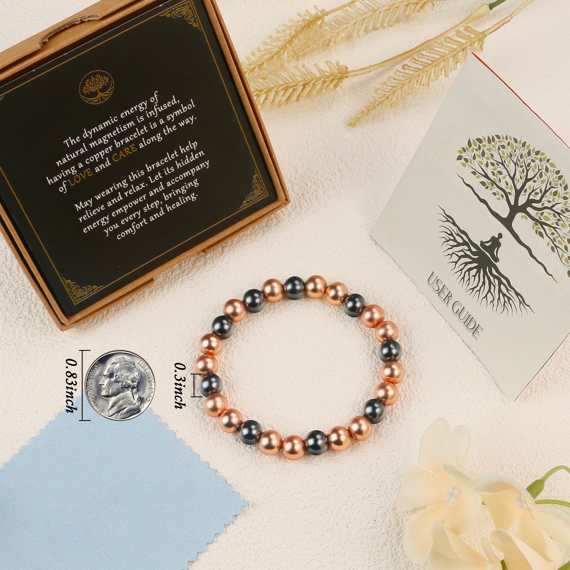 Magnetic Copper Women Bracelet